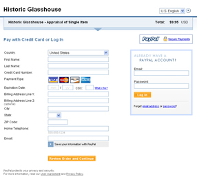 PayPal Enter-Credit-Card-Info page